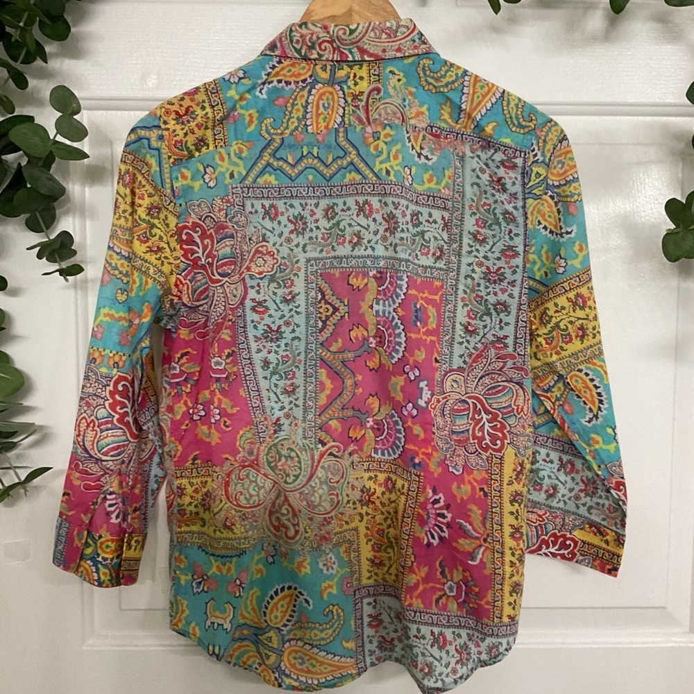 Ralph Lauren Multicolor Paisley Men's Shirt. SIZE M - Picture 3 of 7